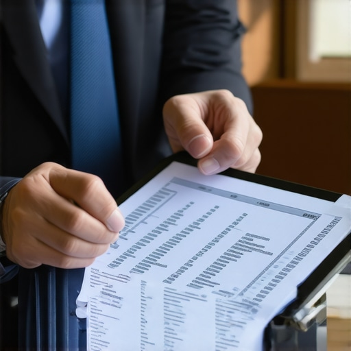 Legal professional reviewing digital case files for strategic litigation planning.