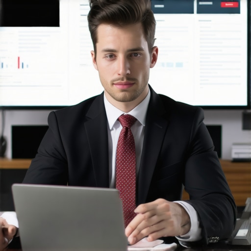 A lawyer working on a laptop with case management and document automation software open.