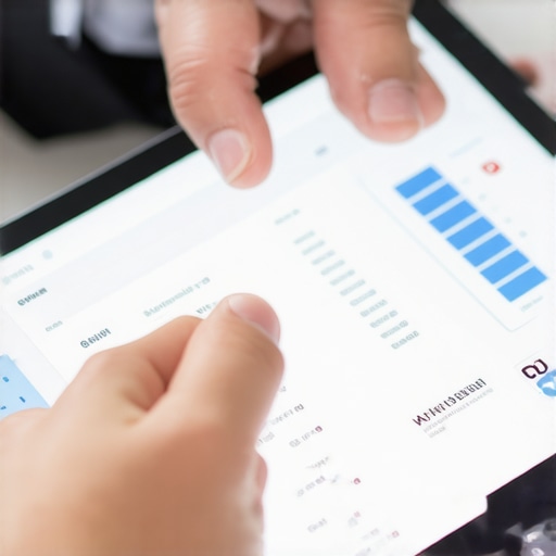 A lawyer working with digital legal tools and documents on a tablet.