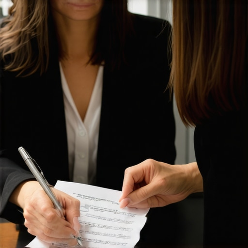 Business owner and lawyer reviewing contracts together in an office